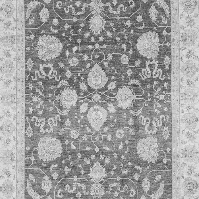 Machine Washable Oriental Gray Traditional Rug, wshabs3859gry