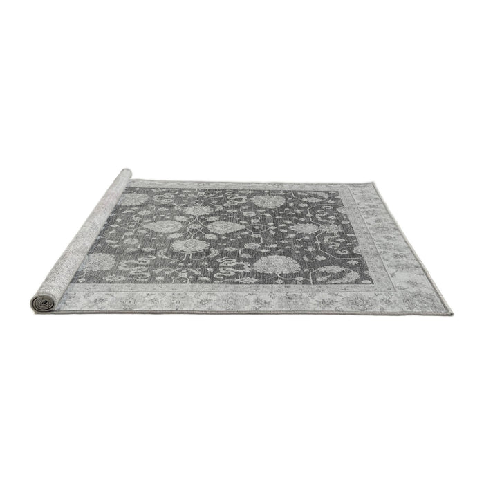 Sideview of Machine Washable Oriental Gray Traditional Rug, wshabs3859gry