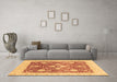 Machine Washable Oriental Brown Traditional Rug in a Living Room,, wshabs3859brn