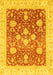 Machine Washable Oriental Yellow Traditional Rug, wshabs3859yw