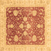 Square Machine Washable Oriental Brown Traditional Rug, wshabs3859brn