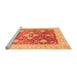 Sideview of Machine Washable Oriental Orange Traditional Area Rugs, wshabs3859org