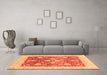 Machine Washable Oriental Orange Traditional Area Rugs in a Living Room, wshabs3859org