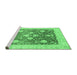 Sideview of Machine Washable Oriental Emerald Green Traditional Area Rugs, wshabs3859emgrn