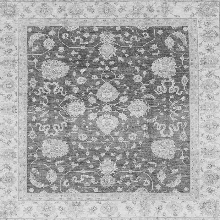 Square Oriental Gray Traditional Rug, abs3859gry