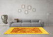 Machine Washable Oriental Yellow Traditional Rug in a Living Room, wshabs3859yw