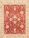 Machine Washable Abstract Fire Red Rug, wshabs3859