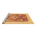 Sideview of Machine Washable Oriental Brown Traditional Rug, wshabs3859brn