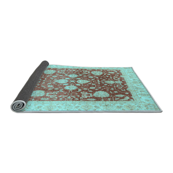 Sideview of Oriental Light Blue Traditional Rug, abs3859lblu