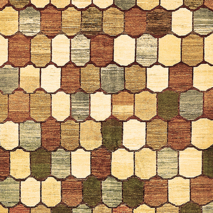 Machine Washable Abstract Brown Modern Rug, wshabs385brn