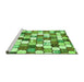 Sideview of Machine Washable Abstract Green Modern Area Rugs, wshabs385grn