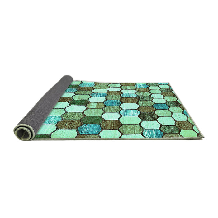 Sideview of Abstract Turquoise Modern Rug, abs385turq