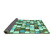 Sideview of Abstract Turquoise Modern Rug, abs385turq