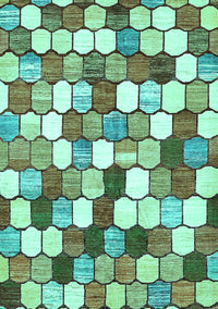 Abstract Turquoise Modern Rug, abs385turq