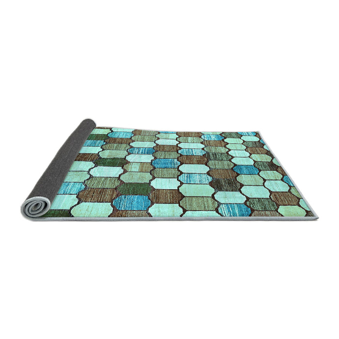 Sideview of Abstract Light Blue Modern Rug, abs385lblu