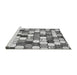 Sideview of Machine Washable Abstract Gray Modern Rug, wshabs385gry