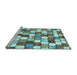 Sideview of Machine Washable Abstract Light Blue Modern Rug, wshabs385lblu