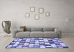 Machine Washable Abstract Blue Modern Rug in a Living Room, wshabs385blu