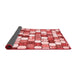 Abstract Red Modern Area Rugs