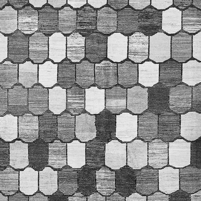 Machine Washable Abstract Gray Modern Rug, wshabs385gry