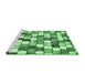 Sideview of Machine Washable Abstract Emerald Green Modern Area Rugs, wshabs385emgrn