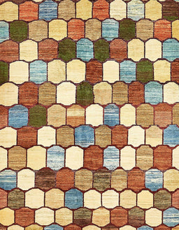 Machine Washable Abstract Brown Gold Rug, wshabs385