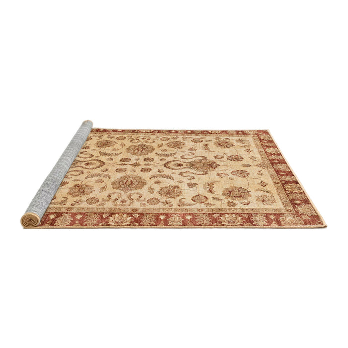 Sideview of Machine Washable Abstract Orange Rug, wshabs3860