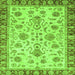 Square Abstract Green Modern Rug, abs3860grn