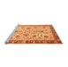 Sideview of Machine Washable Abstract Orange Modern Area Rugs, wshabs3860org