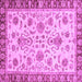 Square Abstract Purple Modern Rug, abs3860pur