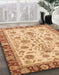 Abstract Orange Modern Rug in Family Room, abs3860