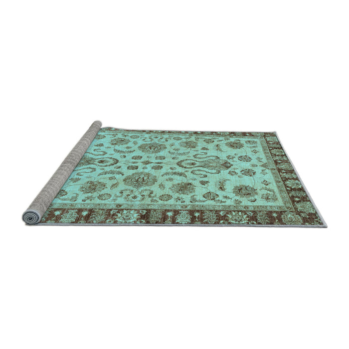 Sideview of Machine Washable Abstract Light Blue Modern Rug, wshabs3860lblu