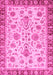 Machine Washable Abstract Pink Modern Rug, wshabs3860pnk