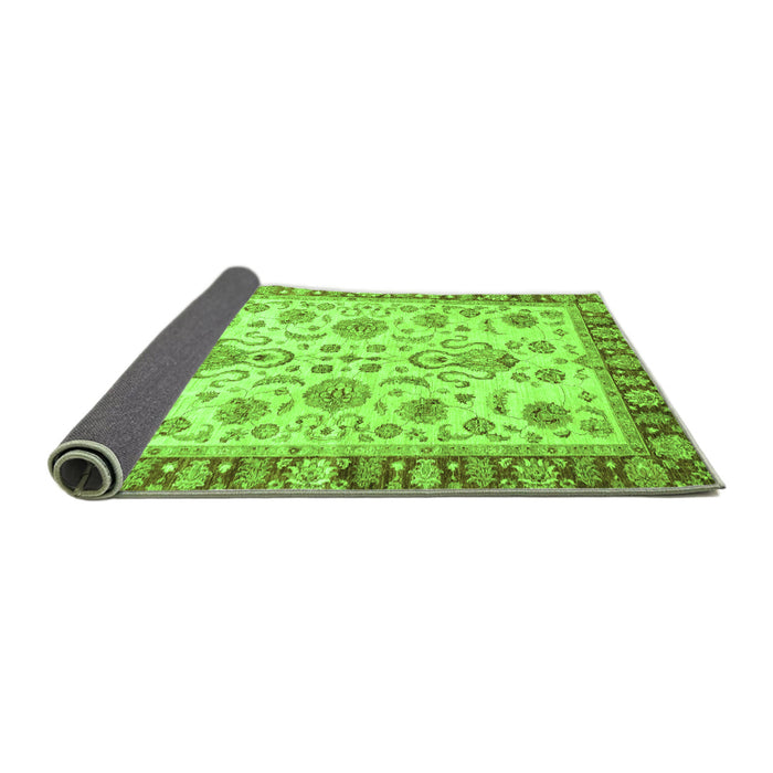 Sideview of Abstract Green Modern Rug, abs3860grn