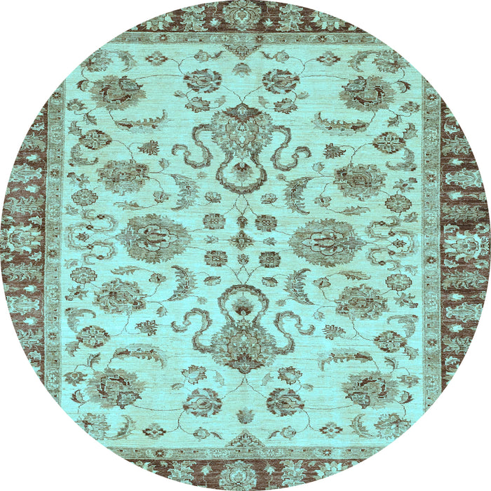 Round Machine Washable Abstract Light Blue Modern Rug, wshabs3860lblu