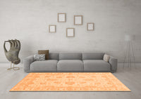 Machine Washable Oriental Orange Traditional Rug, wshabs3861org