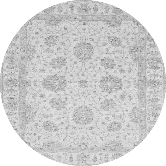 Round Oriental Gray Traditional Rug, abs3861gry
