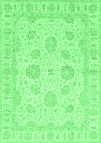 Oriental Emerald Green Traditional Rug, abs3861emgrn