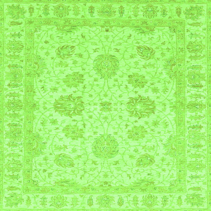 Square Oriental Green Traditional Rug, abs3861grn
