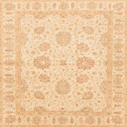 Square Machine Washable Abstract Brown Gold Rug, wshabs3861