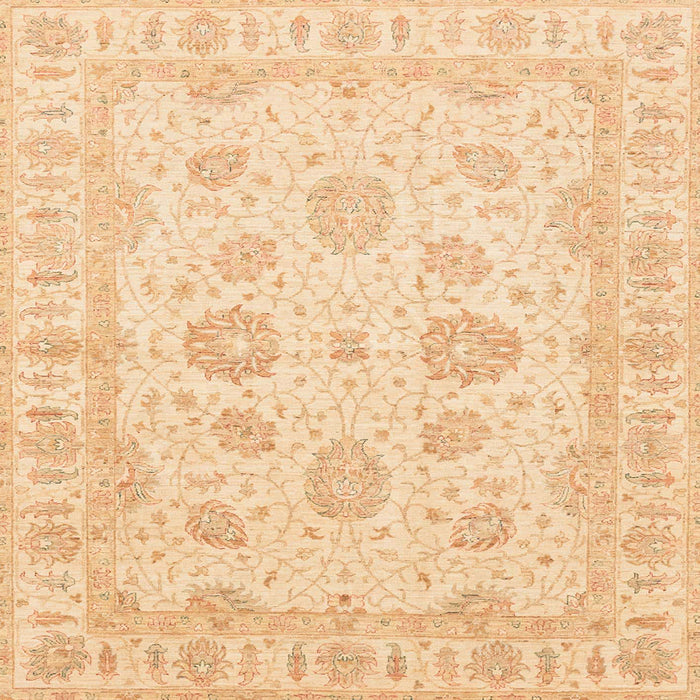 Square Machine Washable Abstract Brown Gold Rug, wshabs3861