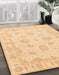 Machine Washable Abstract Brown Gold Rug in a Family Room, wshabs3861