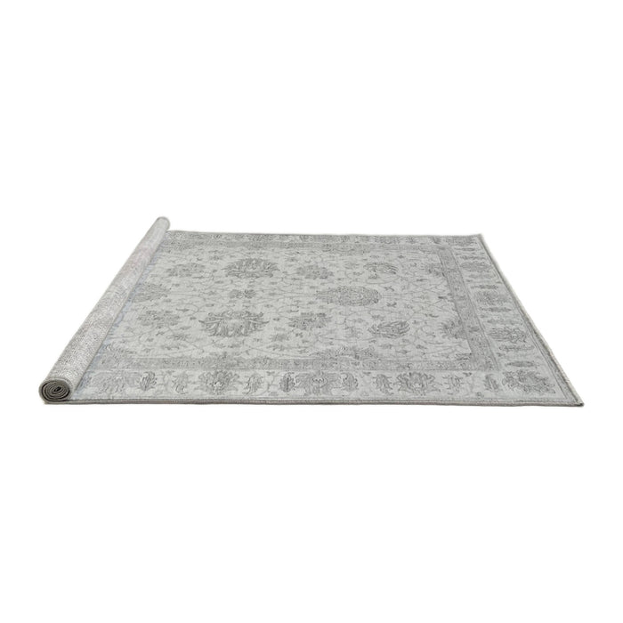Sideview of Machine Washable Oriental Gray Traditional Rug, wshabs3861gry