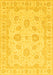 Machine Washable Oriental Yellow Traditional Rug, wshabs3861yw