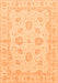 Machine Washable Oriental Orange Traditional Area Rugs, wshabs3861org