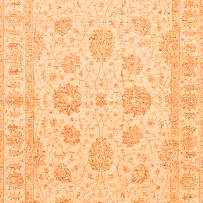 Machine Washable Oriental Orange Traditional Area Rugs, wshabs3861org