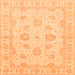 Square Oriental Orange Traditional Rug, abs3861org