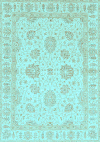 Oriental Light Blue Traditional Rug, abs3861lblu