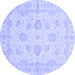 Round Oriental Blue Traditional Rug, abs3861blu