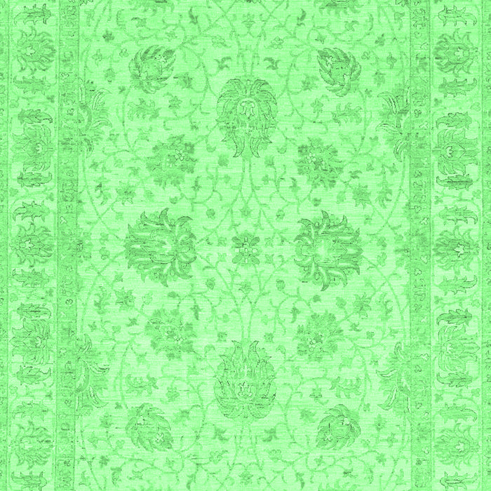 Machine Washable Oriental Emerald Green Traditional Area Rugs, wshabs3861emgrn